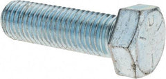 Value Collection - 3/4-10 UNC, 2-1/2" Length Under Head Hex Head Cap Screw - Fully Threaded, Grade 5 Steel, Zinc-Plated Finish, 1-1/8" Hex - Apex Tool & Supply