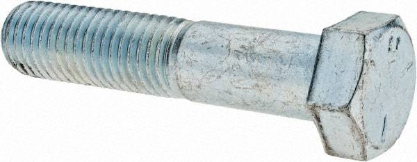 Value Collection - 3/4-10 UNC, 3-1/2" Length Under Head Hex Head Cap Screw - Partially Threaded, Grade 5 Steel, Zinc-Plated Finish, 1-1/8" Hex - Apex Tool & Supply