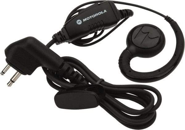 Motorola - Lightweight Swivel, In-Line & Push to Talk Microphone Earpiece with Microphone - Black, Use with Motorola CLS/RM/RDX/DTR/DLR Radios - Apex Tool & Supply