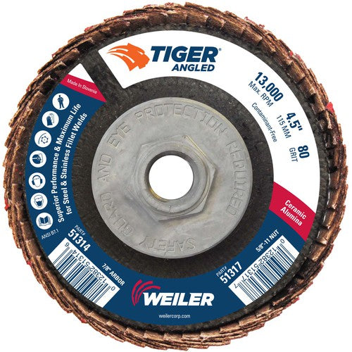 4-1/2 × 5/8-11 80G TIPER FLAP DISC - Apex Tool & Supply