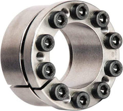 Climax Metal Products - M5 Thread, 28mm Bore Diam, 1-7/8" OD, Shaft Locking Device - 9 Screws, 7,916 Lb Axial Load, 2" OAW, 0.669" Thrust Ring Width, 4,363 Ft/Lb Max Torque - Apex Tool & Supply