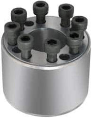 Climax Metal Products - M12 Thread, 100mm Bore Diam, 145mm OD, Shaft Locking Device - 11 Screws, 124,865 Lb Axial Load, 5.709" OAW, 3.543" Thrust Ring Width - Apex Tool & Supply