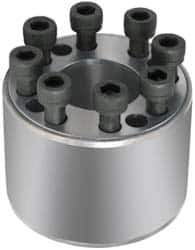 Climax Metal Products - M10 Thread, 2-11/16" Bore Diam, 4.331" OD, Shaft Locking Device - 10 Screws, 76,008 Lb Axial Load, 4.331" OAW, 2.756" Thrust Ring Width - Apex Tool & Supply