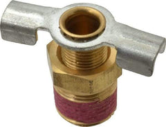 Value Collection - Steel Wing Nut Valve Drain Cock & Shutoff Valve - 3/8 Thread, 200 Max psi - Apex Tool & Supply