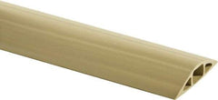 Hubbell Wiring Device-Kellems - 1 Channel, 5 Ft Long, 1/2" Max Compatible Cable Diam, Beige PVC On Floor Cable Cover - 3" Overall Width x 3/4" Overall Height, 3/4" Channel Width x 1/2" Channel Height - Apex Tool & Supply
