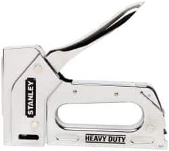 Stanley - Manual Staple Gun - 1/4, 5/16, 3/8, 1/2, 9/16" Staples, Chrome, Chrome Plated Steel - Apex Tool & Supply