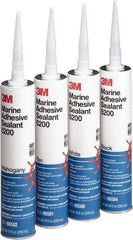 3M - 12.8 oz Cartridge White Polyurethane Marine Adhesive Sealant - 190°F Max Operating Temp, 60 min Tack Free Dry Time - Apex Tool & Supply