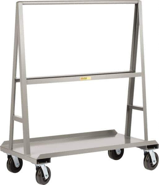 Little Giant - 2,000 Lb Capacity Steel Panel Truck - Steel Deck, 48" OAW, 0" Platform Length, Phenolic Casters - Apex Tool & Supply