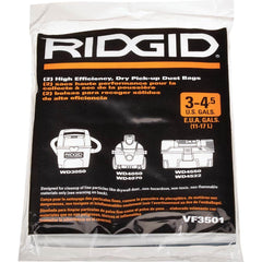 Ridgid - Vacuum Cleaner Filters Vacuum Type: Wet/Dry Vacuum Filter Type: Bag - Apex Tool & Supply