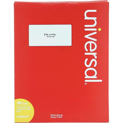 UNIVERSAL - 4" Long, White Paper Laser Label - For Inkjet Printers, Laser Printers - Apex Tool & Supply