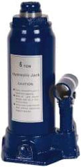 Value Collection - 6 Ton Capacity Side Pump Bottle Jack - 8-1/2" to 16-5/8" High, 5-1/4" Piston Stroke, 2-7/8" Screw Length, 13/16" Screw Diam, 1.3" Plunger Diam, 4-3/8" Long x 4" Wide Base - Apex Tool & Supply