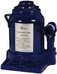 Value Collection - 20 Ton Capacity Side Pump Bottle Jack - 7-1/2" to 11-1/4" High, 3-1/8" Piston Stroke, 1-5/8" Screw Length, 1-1/2" Screw Diam, 2.2" Plunger Diam, 6-1/4" Long x 5-7/8" Wide Base - Apex Tool & Supply