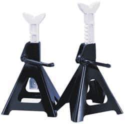 Value Collection - 12 Ton Load Capacity Ratcheting Jack Stand - 17-1/2 to 27-1/2 Inch High, 12 Inch Base Diameter x 12 Inch Long x 10-5/8 Inch Wide Chassis - Apex Tool & Supply