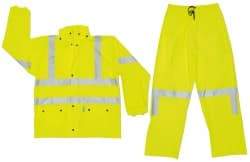 MCR Safety - Size M, Lime, Rain, Disposable Encapsulated Suit - No Pockets - Apex Tool & Supply