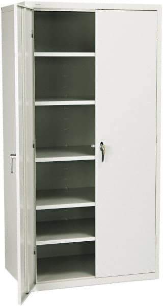 Hon - 5 Shelf Locking Storage Cabinet - Steel, 36" Wide x 24" Deep x 71" High - Apex Tool & Supply