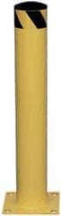 PRO-SAFE - 4-1/2" Diam x 42" High, Steel Bollard - 8" Wide x 8" Long Mounting Plate - Apex Tool & Supply