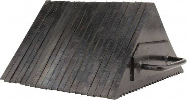 Value Collection - 10" Wide x 7-1/2" High x 10" Deep, Rubber Wheel Chock - Type A - Apex Tool & Supply