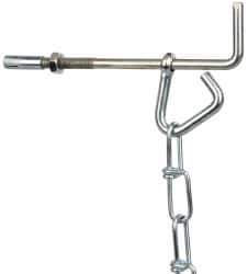 Value Collection - 15 Ft. Chain and Hanger Kit - Steel, Standard Number 2/0 Chain, for Use with Wheel Chocks - Apex Tool & Supply