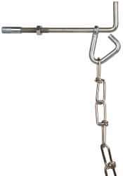 Value Collection - 15 Ft. Chain and Hanger Kit with Reflector - Steel, Standard Number 2/0 Chain, for Use with Wheel Chocks - Apex Tool & Supply