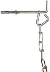 Value Collection - 15 Ft. Chain and Hanger Kit with Reflector - Steel, Standard Number 2/0 Chain, for Use with Wheel Chocks - Apex Tool & Supply