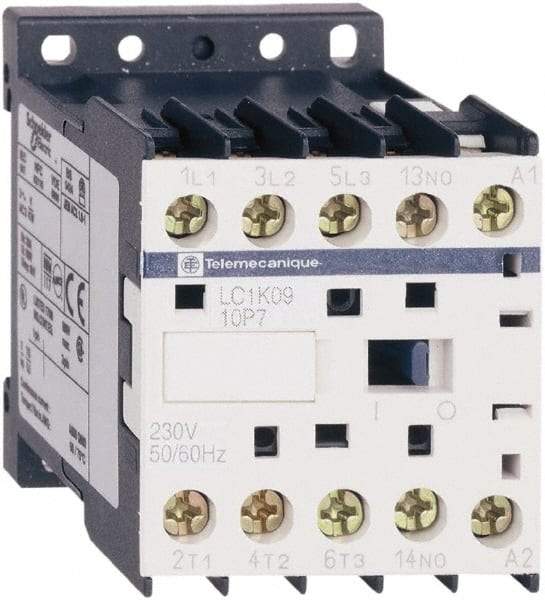 Schneider Electric - 3 Pole, 200 to 208 Coil VAC at 50/60 Hz, 16 Amp at 690 VAC, 20 Amp at 440 VAC and 9 Amp at 440 VAC, IEC Contactor - CSA, RoHS Compliant, UL Listed - Apex Tool & Supply