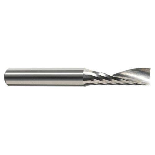End Mills for Plastics - Single Flute - 0.0781″ (5/64″) Cutter Diameter × 0.2340″ (15/64″) Length of Cut Carbide Square Upcut End Mill for Plastic, 1 Flute - Exact Industrial Supply