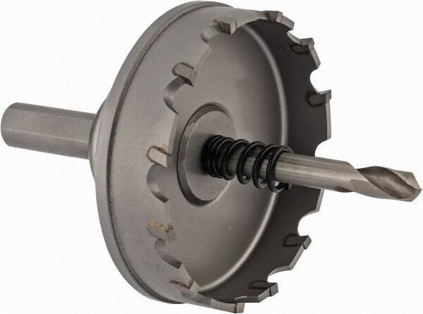 Hougen - 2-3/8" Diam, 1/8" Cutting Depth, Hole Saw - Carbide-Tipped Saw, Toothed Edge - Apex Tool & Supply