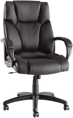 ALERA - 28-3/8" High Office/Managerial/Executive Chair - 21" Wide x 20" Deep, Soft Leather Seat, Black - Apex Tool & Supply