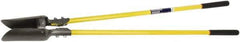 Ability One - 11" High Round Steel Post Hole Digger - 48" Long Fiberglass Straight Handle - Apex Tool & Supply