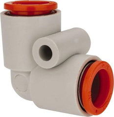 SMC PNEUMATICS - 3/8" OD, Brass/Polybutylene Push-to-Connect Union Elbow - 145 Max psi - Apex Tool & Supply