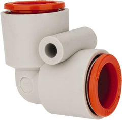 SMC PNEUMATICS - 1/2" OD, Brass/Polybutylene Push-to-Connect Union Elbow - 145 Max psi - Apex Tool & Supply