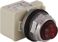 Schneider Electric - 120 V Red Lens Incandescent Pilot Light - Round Lens, Screw Clamp Connector - Apex Tool & Supply