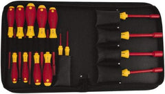 Wiha - 15 Piece 1/4 to 1/2" Insulated Nutdriver Set - Cushion Grip Handle - Apex Tool & Supply
