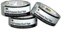 3M - 2" x 50 Yds Silver Duct Tape - 5.5 mil, Rubber Adhesive, Polyethylene Film Backing, 19 Lb/ln Tensile Strength, 248°F Max, Series 2929 - Apex Tool & Supply