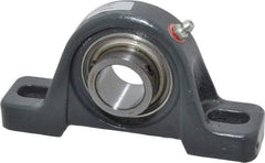 Browning - 1" ID, 5-1/2" OAL x 2-13/16" OAH Pillow Block - 1,651 Lb Static Cap, 2,801 Lb Dyn Cap, 3-15/16" Btw Mnt Hole Ctrs, 1-7/16" Base-to-Ctr Ht, Cast Iron - Apex Tool & Supply