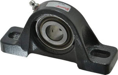 Browning - 3/4" ID, 5" OAL x 2-17/32" OAH Pillow Block - 1,444 Lb Static Cap, 2,611 Lb Dyn Cap, 3-3/4" Btw Mnt Hole Ctrs, 1-5/16" Base-to-Ctr Ht, Cast Iron - Apex Tool & Supply