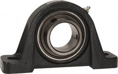 Browning - 1-15/16" ID, 8" OAL x 4-9/16" OAH Pillow Block - 5,216 Lb Static Cap, 7,889 Lb Dyn Cap, 6-3/16" Btw Mnt Hole Ctrs, 2-1/4" Base-to-Ctr Ht, Cast Iron - Apex Tool & Supply