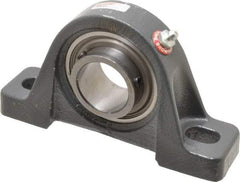 Browning - 1-7/16" ID, 6-3/4" OAL x 3-11/16" OAH Pillow Block - 3,493 Lb Static Cap, 5,782 Lb Dyn Cap, 5" Btw Mnt Hole Ctrs, 1-7/8" Base-to-Ctr Ht, Cast Iron - Apex Tool & Supply