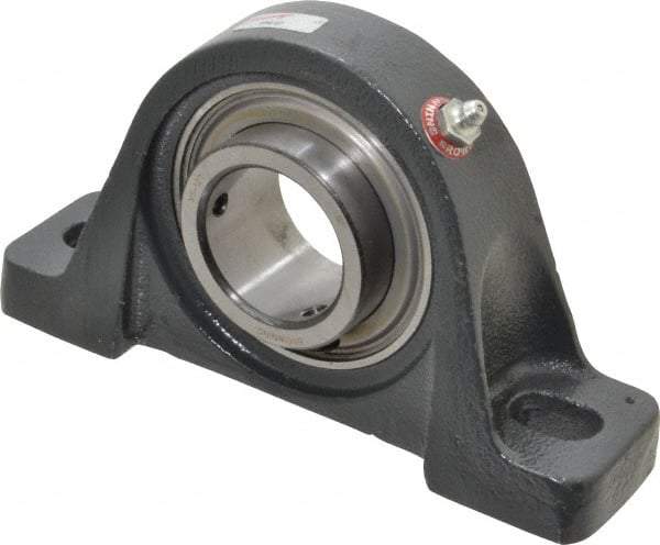 Browning - 1-11/16" ID, 7-3/8" OAL x 4-1/4" OAH Pillow Block - 5,139 Lb Static Cap, 7,901 Lb Dyn Cap, 5-21/32" Btw Mnt Hole Ctrs, 2-1/8" Base-to-Ctr Ht, Cast Iron - Apex Tool & Supply