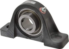 Browning - 1-1/4" ID, 6-3/4" OAL x 3-5/8" OAH Pillow Block - 3,493 Lb Static Cap, 5,782 Lb Dyn Cap, 5" Btw Mnt Hole Ctrs, 1-13/16" Base-to-Ctr Ht, Cast Iron - Apex Tool & Supply