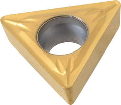 Seco - TCMT32.52 MF2 Grade CP500 Carbide Turning Insert - TiAlN/TiN Finish, 60° Triangle, 3/8" Inscr Circle, 5/32" Thick, 1/32" Corner Radius - Apex Tool & Supply