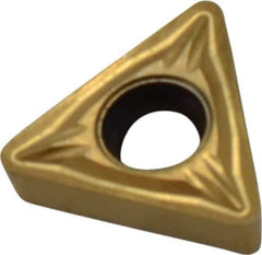 Seco - TCMT21.52 MF2 Grade CP500 Carbide Turning Insert - TiAlN/TiN Finish, 60° Triangle, 1/4" Inscr Circle, 3/32" Thick, 1/32" Corner Radius - Apex Tool & Supply