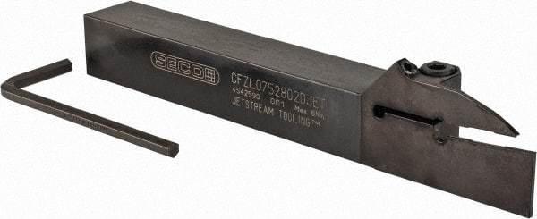 Seco - CFZL, Left Hand Cut, 3/4" Shank Height x 3/4" Shank Width, Indexable Turning Toolholder - 6" OAL, LC.. 2802.. Insert Compatibility, Series Multi-Directional Turning (MDT) - Apex Tool & Supply