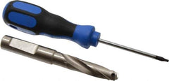 Guhring - 29/64 to 0.472" Diam, 38.1mm Max Depth, 1/2" Shank Diam, 56mm Flute, Replaceable Tip Drill - HT 800 WP Insert, Series 4107 - Apex Tool & Supply