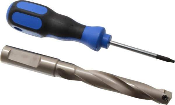 Guhring - 14.99mm Diam, 77.8mm Max Depth, 16mm Shank Diam, 150mm OAL, Replaceable Tip Drill - HT 800 WP Insert, Series 4108 - Apex Tool & Supply