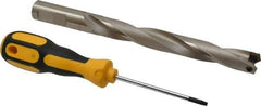 Guhring - 19 to 19.49mm Diam, 140.1mm Max Depth, 3/4" Shank Diam, 169mm Flute, 221mm OAL, Replaceable Tip Drill - HT 800 WP Insert, Series 4109 - Apex Tool & Supply