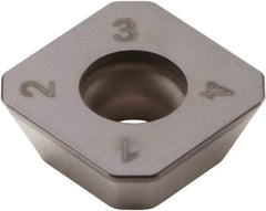 Seco - SEEX1204 LF Grade CBN200 CBN Milling Insert - Uncoated, 0.187" Thick, 1/2" Inscribed Circle - Apex Tool & Supply