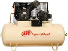 Ingersoll-Rand - 10 hp, 120 Gal Stationary Electric Horizontal Screw Air Compressor - Three Phase, 175 Max psi, 35 CFM, 460 Volt - Apex Tool & Supply