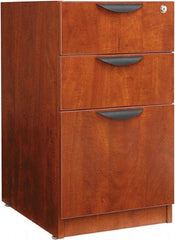 ALERA - 15-5/8" Wide x 28-1/2" High x 28-1/2" Deep, 3 Drawer Full Pedestal - Woodgrain Laminate, Cherry - Apex Tool & Supply