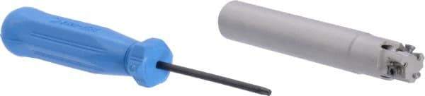 Iscar - 1/2" Cut Diam, 0.197" Max Depth of Cut, 1/2" Shank Diam, 3-1/4" OAL, Indexable Square Shoulder End Mill - Cylindrical Shank, 90° Lead Angle, Through Coolant, Series SumoMill - Apex Tool & Supply